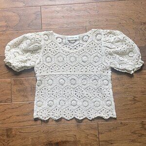 Stanton Crochet Short Sleeve Top